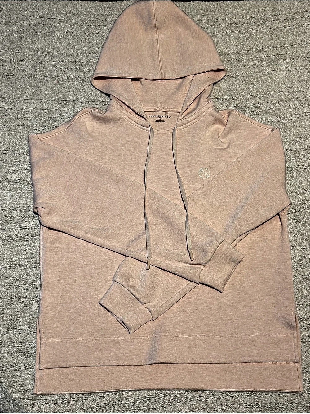 TravisMathew Skyloft Soft Hood Pink Pullover Hoodie Small